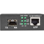 Black Box LGC215A Pure Networking Gigabit Ethernet PoE+ Media Converter - 1 RJ-45 Port - 1 SFP+ Slot - Multi-Mode Fiber & Twisted Pair