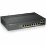 ZYXEL 8-port GbE Smart Managed PoE Switch - 8 Ports - Manageable - 4 Layer Supported - Modular - 2 SFP Slots - Twisted Pair, Optical - (Fleet Network)