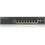 ZyXEL GS1920-8HPV2 8-Port Gigabit Smart Managed PoE Switch - Layer 4 - 2 SFP Slots - Desktop/Wall Mountable