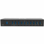 Tripp Lite series U360-010-IND 10-Port Industrial-Grade USB 3.0 SuperSpeed Hub - USB 3.0 Type B - External - 11 USB Port(s) - 11 USB - (U360-010-IND)