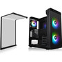 Thermaltake View 37 ARGB Edition Mid-Tower Chassis - Mid-tower - Black - SPCC - 7 x Bay - Mini ITX, Micro ATX, ATX, EATX Motherboard - (Fleet Network)