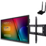ViewSonic 75 Inch ViewBoard 4K Ultra HD Interactive Flat Panel Bundle LCD Cortex 2 GB IrDA GHz Mm IFP7550-E1