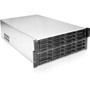 iStarUSA E4M24HD Rackmount Server Case With 500 W Power Supply Hot Dip Galvanized Steel And Aluminum Construction 26 Drive Bays E4M24HD-500R8PD8