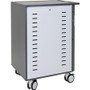Ergotron DM40-2008-1 Zip40 Charging and Management Cart - 3-Shelf Steel Mobile Cart - 255 lb Capacity - 40-Device Support - 4 Locking Casters