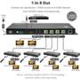 SIIG HDMI 2.0 4K HDR 1 By 4 Splitter HDBaseT Extender With Auto Scaling For Distributing One Source To Multiple Displays CE-H24N11-S1