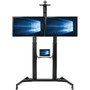 Tripp Lite by Eaton DMCSD3545M Dual-Screen Display Stand - Up to 45" Screen Support - 176 lb Load Capacity - 2 Shelves - Floor Cart