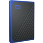 WD My Passport Go WDBMCG0010BBT-WESN 1 TB Portable Solid State Drive - External - Black, Cobalt - USB 3.0 - 3 Year Warranty (WDBMCG0010BBT-WESN)