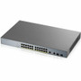 ZyXEL GS1350-26HP 24-Port Gigabit Smart Managed PoE+ Switch - 375W PoE Budget - 2 SFP Slots - Layer 2 - Rack-Mountable