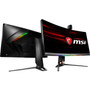 MSI Optix 34 Inch UW-QHD Curved Gaming LCD Monitor 21 9 Gray Webcam Ready Vertical Alignment VA Viewable Screen Class OPTIXMPG341CQR