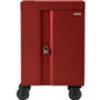Bretford CUBE Cart Mini Charging Cart - 4 Casters - 5" (127 mm) Caster Size - Steel - 24" Width x 21" Depth x 37.5" Height - Red - For (Fleet Network)