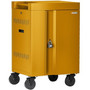 Bretford CUBE Cart Mini Charging Cart - 4 Casters - 5" (127 mm) Caster Size - Steel - 24" Width x 21" Depth x 37.5" Height - Mustard - (Fleet Network)