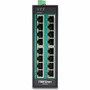 TRENDnet TI-PG160I 16-Port Industrial Gigabit PoE+ DIN-Rail Managed Switch - 240W Budget - Layer 2 - Metal IP30