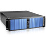 iStarUSA D Storm D-300SEA-BL-T7SA Server Case with Blue SEA Bezel and HDD Hot-swap Rack - Rack-mountable - Blue, Black - Aluminum - 3U (Fleet Network)