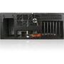 iStarUSA D Storm Rackmount Server Chassis With Blue SEA Bezel HDD SSD Converter Compatible SECC Aluminum Alloy Front Panel D-400SEA-BL-HDD2535