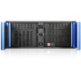 iStarUSA D Storm Rackmount Server Chassis With Blue SEA Bezel HDD SSD Converter Compatible SECC Aluminum Alloy Front Panel D-400SEA-BL-HDD2535