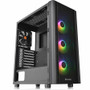 Thermaltake V250 TG ARGB Mid-Tower Chassis - Mid-tower - Black - SPCC, Tempered Glass - 4 x Bay - 0 - ATX, Micro ATX, Mini ITX - 6 x - (Fleet Network)