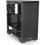 Thermaltake Tempered Glass Mid-Tower Chassis In Black With Compact Interior And Side Panel Display Steel Metal CA-1P5-00M1WN-00