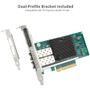 SIIG Dual Port 10 Gigabit SFP Plus Ethernet PCI Express Card 2.0 Optical Fiber X LB GE0511 Network Plug-in LB-GE0511-S1