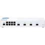 QNAP QSW-M408S Ethernet Switch - 8 Ports - Manageable - 2 Layer Supported - Modular - Twisted Pair, Optical Fiber - Desktop - 2 Year (Fleet Network)