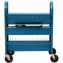 Bretford TVCT30AC-SKY Transport Cart - 30-Device Mobile Charging Cart with 4 Locking Casters - Cable Management - Steel Frame - Sky Blue