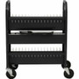Bretford TVCT30AC-BP Transport Cart - 30-Device Mobile Charging Cart with 4 Locking Casters - Cable Management - Steel - Black Pumice