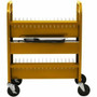 Bretford TVCT30AC-MUS TVCT30AC Transport Cart - 30-Device Charging Cart with 4 Locking 5" Casters - Steel - Mustard Yellow - 28. 7"W x 18"D x 37"H