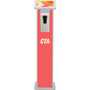 CTA Digital Premium Locking Floor Stand Kiosk with Graphic Card Slot and Automatic Soap Dispenser (White) - Up to 10.5" (266.70 mm) - (Fleet Network)