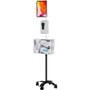 CTA Digital Compact Gooseneck Floor Stand for 7-13 Inch Tablets with Sanitizing Station & Automatic Soap Dispenser - Up to 13" (330.20 (Fleet Network)