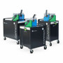 LocknCharge LNC8-10370 Carrier 30 Charging Cart - Steel - 30-Device Capacity - 4 Casters - 29" x 26. 3" x 36. 7"