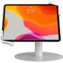 CTA Digital Universal Grip Kiosk Stand for Tablets (White) - Up to 14" (355.60 mm) Screen Support - 8.70" (220.98 mm) Height - Metal, (Fleet Network)