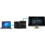 ASUSTOR Lockerstor 4 Desktop NAS Storage System Intel Celeron Quad-core 2 GHz Drive Bays Expandable SSD Cache Supported SAN/NAS Core HDD X AS6604T