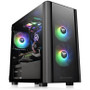 Thermaltake Tempered Glass Micro Tower Chassis In Black With Compact Design And Clear Side Panel For Small Form Factor Builds CA-1R1-00S1WN-00