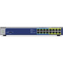 Netgear GS516UP-100NAS 16-Port Gigabit Ethernet Switch - 380W PoE Budget - Layer 2 - Desktop/Rack-Mountable