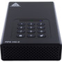 Apricorn Aegis Padlock DT FIPS ADT-3PL256F-18TB 18 TB Desktop Hard Drive - External - Black  - Desktop PC Device Supported - USB 3.2 - (ADT-3PL256F-18TB)