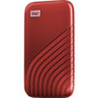 WD My Passport WDBAGF0020BRD-WESN 2 TB Portable Solid State Drive - External - Red - Desktop PC Device Supported - USB 3.2 (Gen 2) C - (WDBAGF0020BRD-WESN)