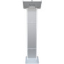 CTA Digital PAD-PARAF1W Locking Floor Stand with Graphic Slot for iPad Gen7-10 & Tablets - White - 48" Height - Up to 11" Screen Support