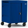 Bretford CUBE Cart Pre-Wired - 4 Casters - Steel - 30" (762 mm) Width x 26.5" (673.10 mm) Depth x 37.5" (952.50 mm) Height - Royal - (Fleet Network)