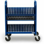 Bretford CUBE Transport Cart - TVCT30AC - 4 Casters - 5" (127 mm) Caster Size - Royal Blue - For 30 Devices (Fleet Network)