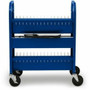 Bretford TVCT30AC-RB CUBE Transport Charging Cart - Royal Blue - 30 Device Capacity - 4 Locking Casters - 5" Wheels