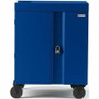 Bretford CUBE Cart Mobile Charging Computer Cart - 4 Casters - Steel - 30" Width x 26.5" Depth x 37.5" Height - Royal Blue - For 32 (Fleet Network)