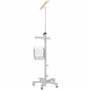 CTA Digital PAD-MFS Medical Floor Stand Enclosure for iPad Gen 10 - 11" iPad Pro & More - Height Adjustable - Heavy-Duty Steel - Lockable Casters