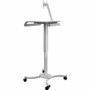 CTA Digital QPAD-HRSWV Height-Adjustable Rolling Medical Workstation Cart with VESA Plate - 4 Locking Swivel Casters