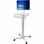 CTA Digital QPAD-HRSWV Height-Adjustable Rolling Medical Workstation Cart with VESA Plate - 4 Locking Swivel Casters
