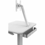 CTA Digital QPAD-HRSWV Height-Adjustable Rolling Medical Workstation Cart with VESA Plate - 4 Locking Swivel Casters
