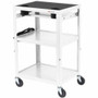 Bretford MIC Cart Mobile Teacher Cart - 4 Casters - Steel - 24" Width x 18" Depth x 42" Height - Arctic White (Fleet Network)