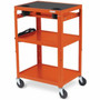 Bretford MIC Cart Mobile Teacher Cart - 4 Casters - Steel - 24" Width x 18" Depth x 42" Height - Tangerine (Fleet Network)