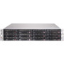 Supermicro Super Chassis CSE-826BE1C-R609JBOD Server Case - Rack-mountable - Black - 2U - 12 x Bay - 2 x 650 W - Power Supply - 3 x - (Fleet Network)