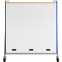 Safco 3930SBU Whiffle Triple Rolling Storage Cart - 330 lb Capacity - 4 Swivel Casters - Spectrum Blue