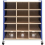 Safco Whiffle Typical Triple Rolling Storage Cart - 12 Shelf - 540 lb (244939.88 g) Capacity - 4 Casters - 3" (76.20 mm) Caster Size - (Fleet Network)