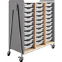 Safco Whiffle Typical Triple Rolling Storage Cart - 330 lb (149685.48 g) Capacity - 4 Casters - 3" (76.20 mm) Caster Size - Laminate, (Fleet Network)